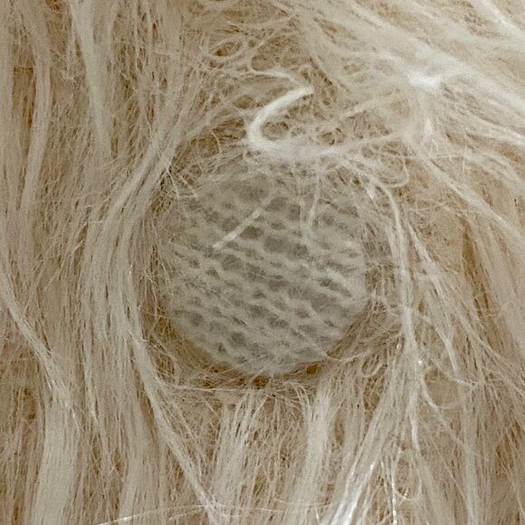 Vintage Fuzzy Artsy Y2K Rococo Preppy Fairy Boho Cropped Cardigan Sweater XL - Picture 5 of 7